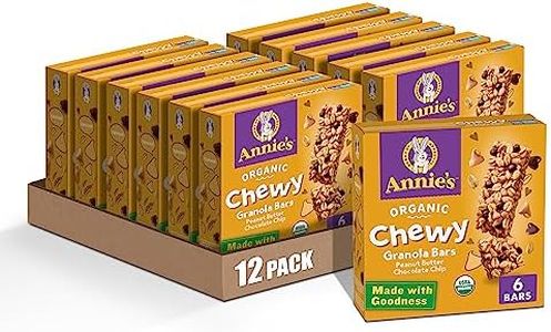 Annie's Organic Chewy Peanut Butter Chocolate Chip Granola Bars 6 ct (Pack of 12)