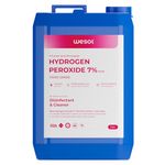 Wesol Hydrogen Peroxide 7.6% w/w (Food Grade) Floor Cleaner Solution - 5 Litre | Best For Cleaning disinfection sterilization | Vertical Farming Gardening Hydroponics