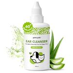 Petroyale Ear Cleanser for Dogs and Cats | Effective & Gentle Formula | Remove Dirt, Excess Wax, Mites | Improves Hearing | Relives Itching | Dog Ear Cleaner Solution with Tris EDTA Buffer - 100ml