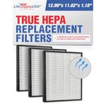 LifeSupplyUSA 3 Pack Replacement 2-in-1 HEPA Carbon Combination Filter Compatible with Heaven Fresh HF 380 Air Purifier XJ-3800
