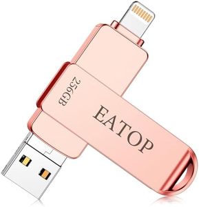 EATOP Flash Drives 256GB Intended for iPhone 15, Memory Stick Storage for Photos and Videos, USB External Memory Storage Flash Drive Compatible with iPhone iPad Android and Computers (Rose Gold)