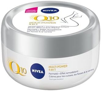 NIVEA Q10 - Baume Corps Multi Power 4-En-1 Fermeté + Remodelant - Hydrate & Soutient L'Élasticité De La Peau - Q10 & Extrait De Soja - Raffermit Cuisses, Fesses & Ventre - Tous Types De Peaux - 300 ml