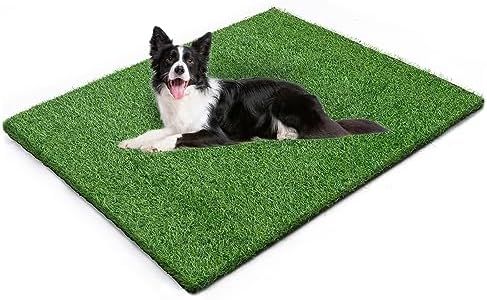 Dog Grass Pee Pad 27.5x43.7, Fake Grass for Dogs, Artificial Grass Pee Pad for Puppies Potty Training Indoor Outdoor