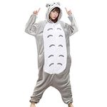 TEHA Adult Animal Pajamas Onesies Anime Pyjamas Halloween Cosplay Costumes (M, Totoro)