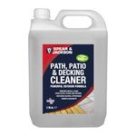 Spear and Jackson - 5 Litres Concentrate - Path Patio and Decking Cleaner - Green Algae and Mould Remover - Pressure Washer Detergent