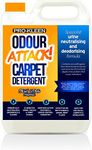 Pro-Kleen Odour Attack Pet Carpet Cleaner Shampoo Citrus 5L Contains Active Enzymes to Digest Urine Proteins, Faeces, Vomit Stains, Neutralises Deodorises, Suitable for All Carpet,