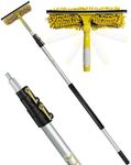 Docapole Window Washing Kit with 5 to 12 ft Telescoping Extension Pole, Window Squeegee and Scrubber Combo