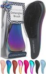 Detangler Brush for Thick Hair, Curly, Straight & Natural Hair - Gentle Detangling Hair Brush for Women, Kids & Toddlers w/Flexible Bristles - Lily England Hairbrush for Wet & Dry Hair, Petrol