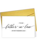 Nchigedy To Father In Law On My Wedding Day Card, Wedding Day Card for Father of Groom Or Bride, Thank Father Gift On Wedding Day