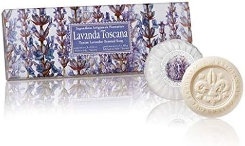 Jabón de lavanda, pack regalo 3 pastillas de 100 g, Jabón artesanal italiano de Saponificio Artigianale Fiorentino