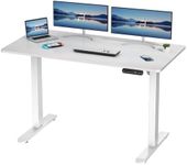 AIMEZO Electric Desk Height Adjustable Standing Desk 120 * 60 cm Stand Up Desk with Memory Control for Home Working, White
