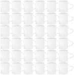 MR.R Set of 36Sublimation Blanks Dishwasher White Ceramic Coffee Mugs 11oz Blank Ceramic Classic Drinking Cup Mug with Heart Handle for Milk Tea Cola Water