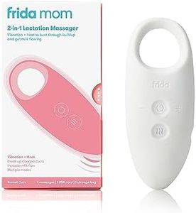 Frida Mom 2-in-1 Lactation Massager, Multiple Modes of Heat + Vibration for Clogged Milk Ducts, Increase Milk Flow, Breast Engorgement - USB Cord Included, White