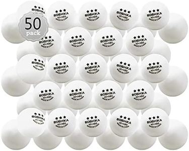 50 Pieces Ping Pong Balls, 3-Star 40+ ABS Table Tennis Balls, Good Spin and Bounce Training Ping Pong for Beginners and Professional, Suitable for Indoor and Outdoor Activities, Games