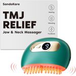 SandoKare TMJ Relief Products Jaw, TMJ Relief Massager, Vibration and Heating, Ergonomic Multi-Needle Design TMJ Massage Tool, Effective Jaw & Neck Pain, Grinding and Clenching Teeth Relief, Green