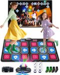 MIAROZ Dance Mat for Kids and Adults: 2-Player Electronic Dance Pad with HDMI for TV - Wireless Musical Exercise Game - Great for Party Fun & Birthday Gifts for Girls & Boys Ages 4+