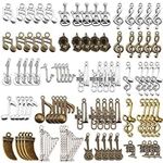 SUNNYCLUE 90Pcs Music Charms Musical Instrument Notes Symbols Pendant Connector DIY Jewelry Making Bracelets Necklace Lead Free & Nickel Free