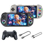 M22 Pro Retro Handheld Game Console with Video Game Controller, 5 Inch Display Portable Mini Gaming Console with 3D Games, 30+ Emulators, 3000mAh, 16 Million Color RGB Joystick Lighting (Black-128G)