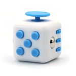 ANAB GI Fidget Cube Stress Anxiety Pressure Relieving Toy Great for Adults and Children[Gift Idea][Relaxing Toy][Stress Reliever][Soft Material](White & Blue)