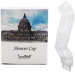 TRAVELWELL Individually Wrapped Hotel Toiletries Amenities Disposable Clear Shower Caps Boxed 100 Sets per Case Landscape Series