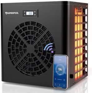 VARMINPOOL 16000BTU Pool Heat Pump for Above Ground Pools, Electric Pool Heater for 5400 Gallons, WiFi Control, Energy-Saving Smart Inverter, Titanium Heat Exchanger, 110V