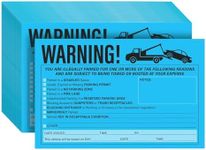 Juvale 50-Pack Parking Violation Stickers, You are Illegally Parked Adhesive Tow Sign Tickets, Bulk Set of 5x8 Blue No Parking Car Warning Towed Notice Labels, Tags for Vehicle Window