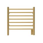 Amba Radiant Small RWHS-SSB 7-Bar Plug-in with Hardwire Kit Towel Warmer in Satin Brass