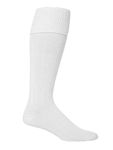 Mens Boys Girls Long Peter Shilton Plain Football Rugby Hockey Socks 5 Colours (6-11 uk - 39-45 Eur, White)