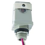 Intermatic K4121C 120-Volt Stem Mount Thermal Photocontrol - Smart Dusk-to-Dawn Lighting Control | Delay Feature | Versatile Installation