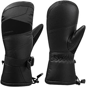 Alpine Swiss Mens Waterproof Gauntlet Ski Mittens Winter Sport Gloves Snowboarding Windproof Warm 3M Thinsulate