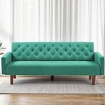Relyblo Green Tufted Back Sofa Bed 