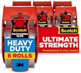 Scotch Heavy Duty Packaging Tape, 1.88 Inches x 800 Inches, 6 Rolls (142-6)