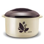 MILTON Orchid 10000 Inner Steel Casserole, 9.64 litres, Dark Brown | PU Insulated | BPA Free |Odour Proof | Food Grade | Easy to Carry | Easy to Store | Ideal for Chapatti | Roti | Curd Maker