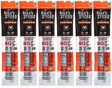 Nick's Sticks | Spicy Free Range Chicken Snack Sticks | Made in the USA | Gluten Free | Paleo, Keto, Whole30 Approved | No Soy, Antibiotics or Hormones (6 – 1.7oz. Packages of 2 Sticks)