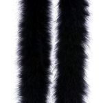 2 Yards Fluffy Marabou Feather Boa for Crafts Wedding Party Halloween Costume Christmas Tree Home Decoration 50 Grams (Black)