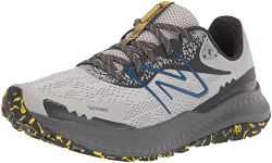 New Balance Men's DynaSoft Nitrel V5 Trail Running Shoe, Rain Cloud/Phantom/Egg Yolk, 8 Medium US