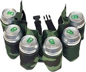 Dzine Ltd Pack of 6 Beer Belts / Holsters, Camouflage Green