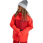Burton Men's Standard Pillowline Gore‑TEX 2L Jacket, Tomato/Sun Dried Tomato, Medium