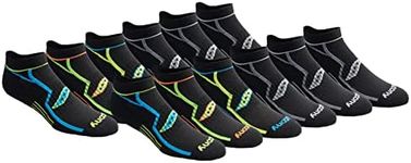 Saucony Men s Multi-Pack Bolt Performance Comfort Fit No-Show Running Socks, Black (12 Pair), Shoe Size 8-12 UK