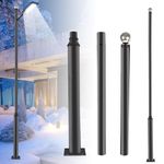 UNDADE Street Light Pole 10Ft Tall - Outdoor Solar Street Light Post with Base,Sub-Assembly of Street Light Poles for Backyard, Street, Patio,Park,Parking,Walkway