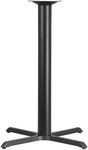 Flash Furniture Beverly 33'' x 33'' Restaurant Table X-Base with 4'' Dia. Bar Height Column, Black, Set of 1