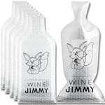 Wine Jimmy | Reusable Wine Travel Protector Sleeves for Glass Bottles | Impact & Leak Resistant | Carrier Bag Luggage | Airplane Cruise Car | Gift Holiday Vacation Party | 6 Pack w/6 Bubble Wraps