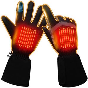 IFWATER USB Heated Gloves for Men Women Electric Heated Gloves Camping Arthritis Hands Warm Waterproof Thick Gloves Touchscreen Winter Gloves for Outdoor Working Cycling Skiing Hunting Fishing Driving