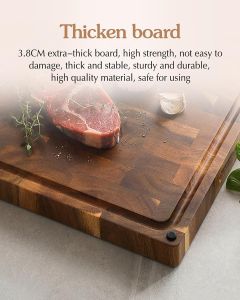 XINZUO Acacia End Grain Cutting Board – Durable Wood Chopping Block