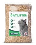 Munnie Cat Litter 30L – Biodegradable, Dust-Free, Unscented Cat Litter, Ultra-Absorbent Wood Pellets for Cats & Kittens, Natural Cat-Litter for Housetraining, Non-Clumping, Litter Granules, Pet-Safe