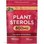 Plant Sterols 800mg | 90 Vegan Tablets | High Strength Supplement with Beta-Sitosterol | Vegan and Vegetarian | No Artificial Preservatives | by Carlyle