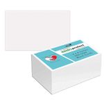 PG Creations Unruled Index Flash Cards, Blank Plain, 4x6 Inch, Large Size, 300 Gsm Ivory Cardstock, White, Pack of 600 Sheets