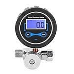 Air Filter Regulator Compressed Lubricator Pneumatic Air Regulator Control Valve Digital Pressure Gauge Regulating 1/4in for Spray Gun+Digital air Pressure Regulator