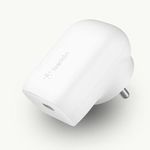 Belkin 30W Single Port USB-C (Type C) Wall Charger/Adapter, Fast Charging for iPhone 15, 14, 13, 12, iPad & Other USB-C suported Devices - White