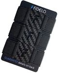 Fidelo 3 Band Pack Compatible with Our Aluminum Wallet - Elastic Bands for The RFID Wallet Card Holder, Best Minimalist Wallet for Men (Wallet is Not Included) - 3 Minimalistic Black Cash Bands